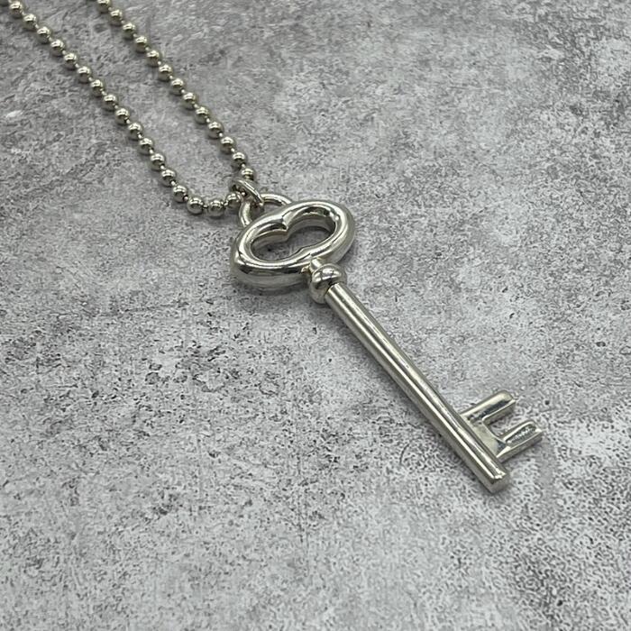 Rakuten - 【中古】ティファニー TIFFANY&CO 鍵モチーフ ボールチェーン ネックレス SV925 メンズ レディース ユニセックス ヴィンテージ オールド シルバー925 チェーン アクセサリー