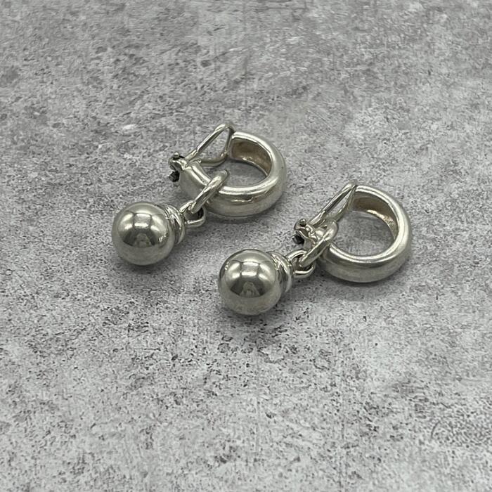 樂天商城 - 【中古】ティファニー TIFFANY&CO ボールダングル イヤリング SV925 希少 メンズ レディース ユニセックス ヴィンテージ オールド シルバー925 アクセサリー