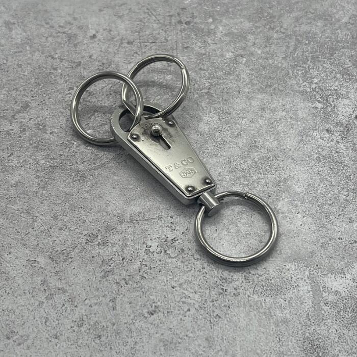 樂天商城 - 【中古】ティファニー TIFFANY&CO 1837 バレット キーリング キーホルダー SV925 メンズ レディース ユニセックス ヴィンテージ オールド シルバー925 アクセサリー