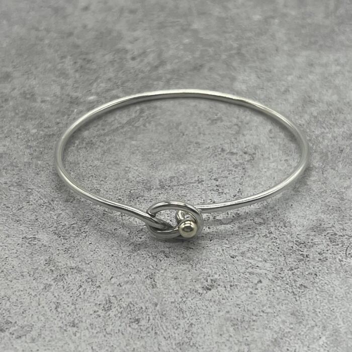樂天商城 - 【中古】ティファニー TIFFANY&CO ラブノット バングル コンビ オールド メンズ レディース ユニセックス ヴィンテージ シルバー925 チェーン アクセサリー