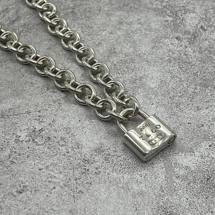 樂天商城 - 【中古】ティファニー TIFFANY&CO 1837 カデナ ロック チェーン ネックレス SV925 メンズ レディース ユニセックス ヴィンテージ オールド シルバー925 チェーン アクセサリー