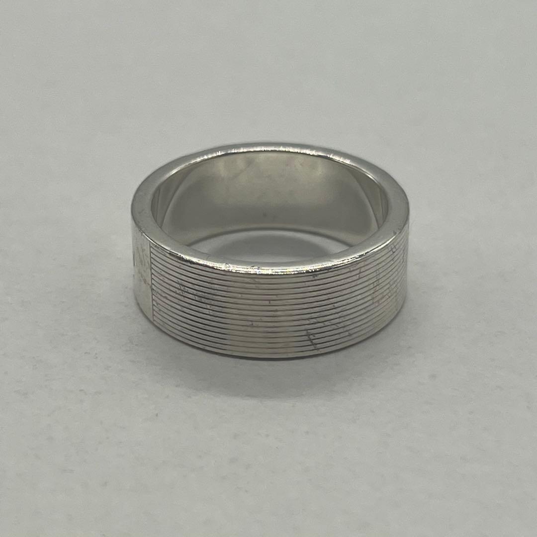 【中古】グッチ GUCCI ロゴ ストライプ リング 表記サイズ22 21号 SV925 SV メンズ...