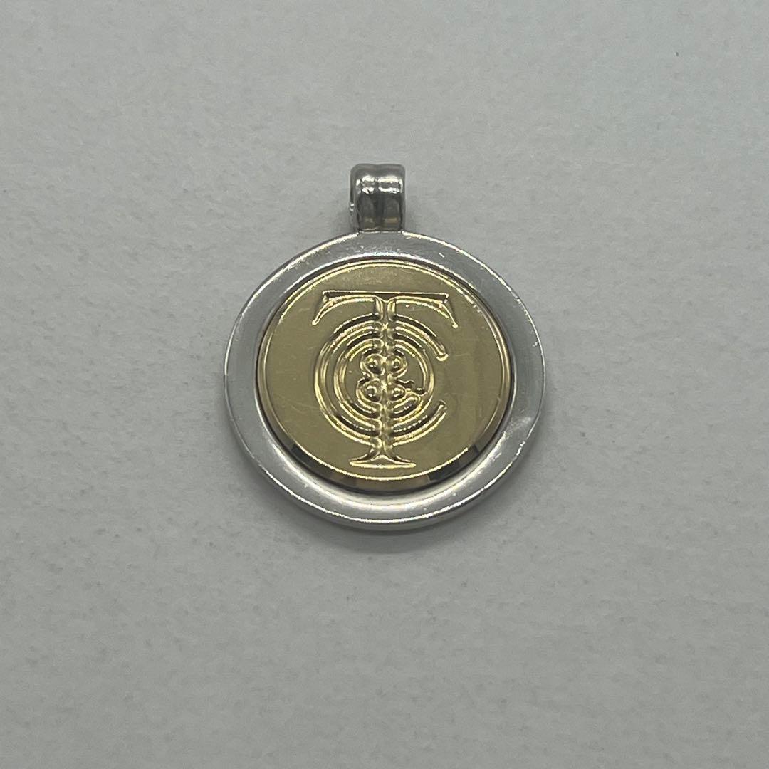 Refind046の【中古】ティファニー TIFFANY&CO 旧ロゴ コインネックレストップ コンビ メンズ レディース ヴィンテージ オールド シルバー925 アクセサリー｜アングル2