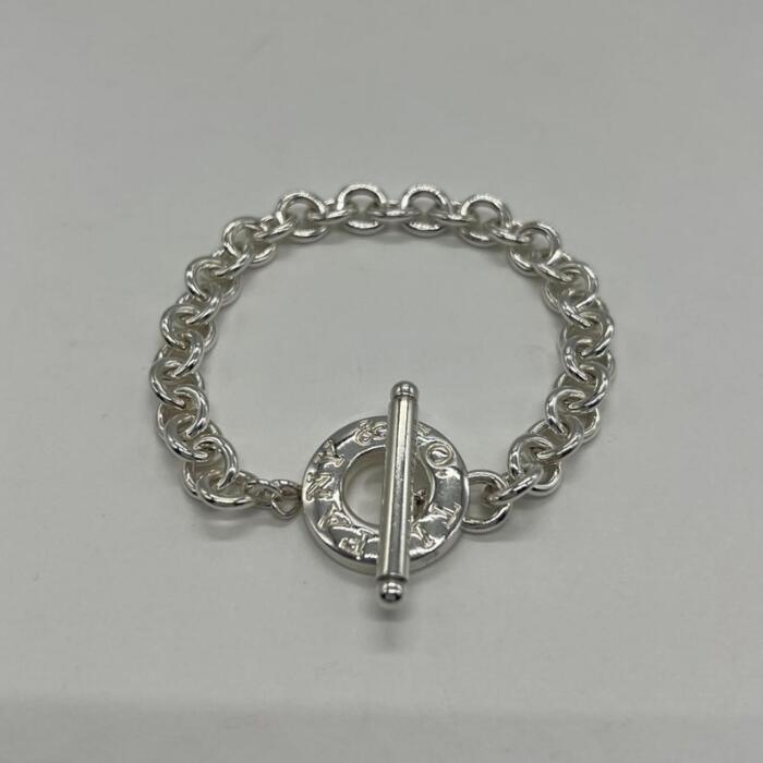 【中古】ティファニー TIFFANY ドーナツリンク チェーントグル ブレスレット SV925