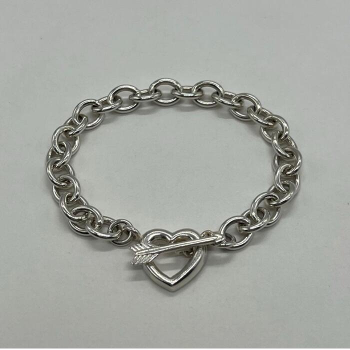 【中古】ティファニー TIFFANY ハート アロー トグル ブレスレット SV925