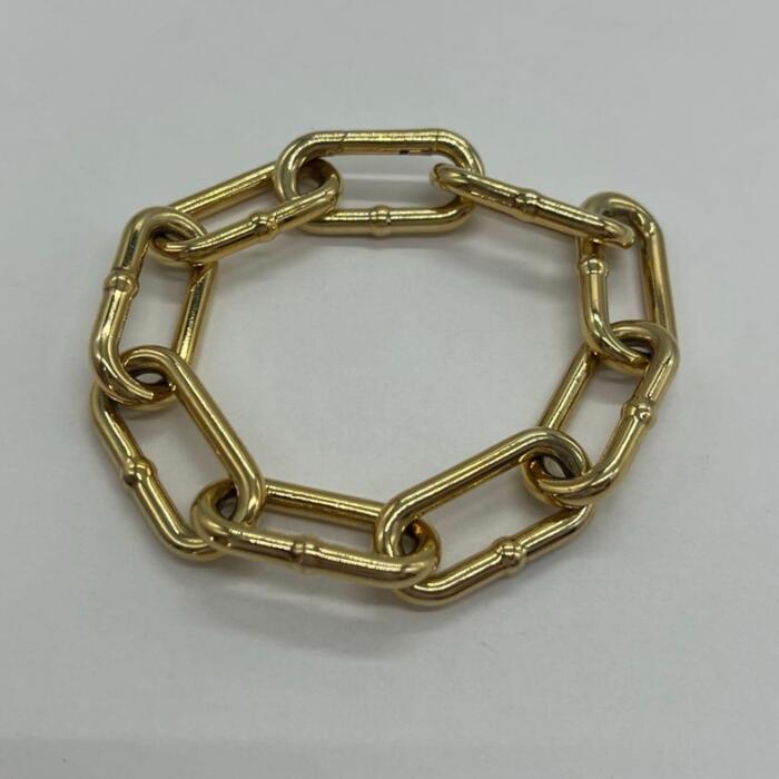 ボッテガヴェネタ　チェーンブレスレット　ゴールド　超美品 BOTTEGA VENETA☆チェーン ブレスレット ゴールド 18K シルバー