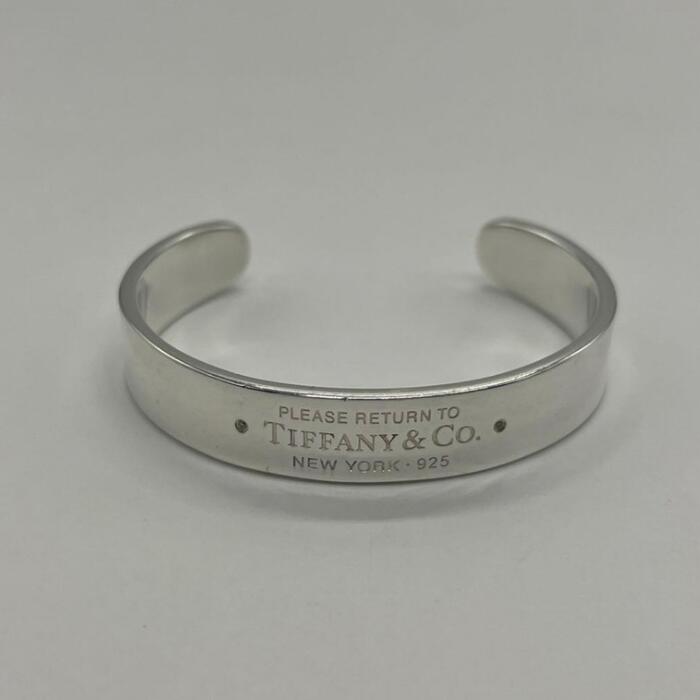 【中古】ティファニー TIFFANY&CO リターン トゥ 2PD ナローカフ バングル