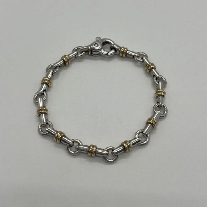 【中古】ティファニー TIFFANY ブライドルリンク ブレスレット コンビ