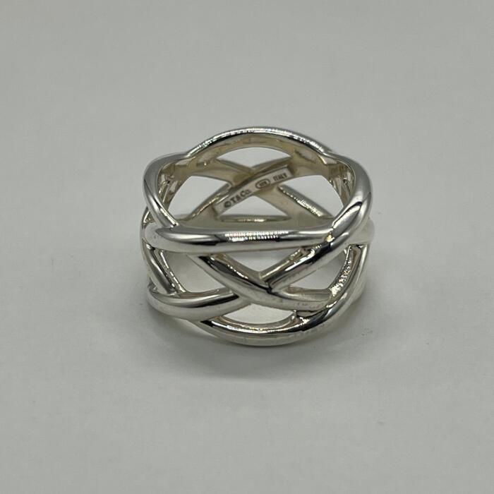 ティファニー　エッジ　シルバー 17号 美品 オールドティファニー ナイフエッジ リング 17号 シルバー925