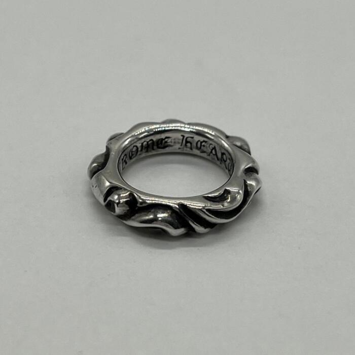 鑑定済み 安心 美品 インボイス原本無修正 クロムハーツ スクロールバンドリング 安心 本物 極美品 インボイス原本無修正 クロムハーツ スクロール