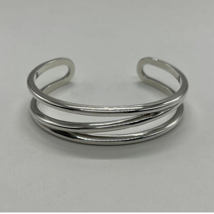 【中古】ティファニー TIFFANY ダイアゴナル バングル SV925 ヴィンテージ