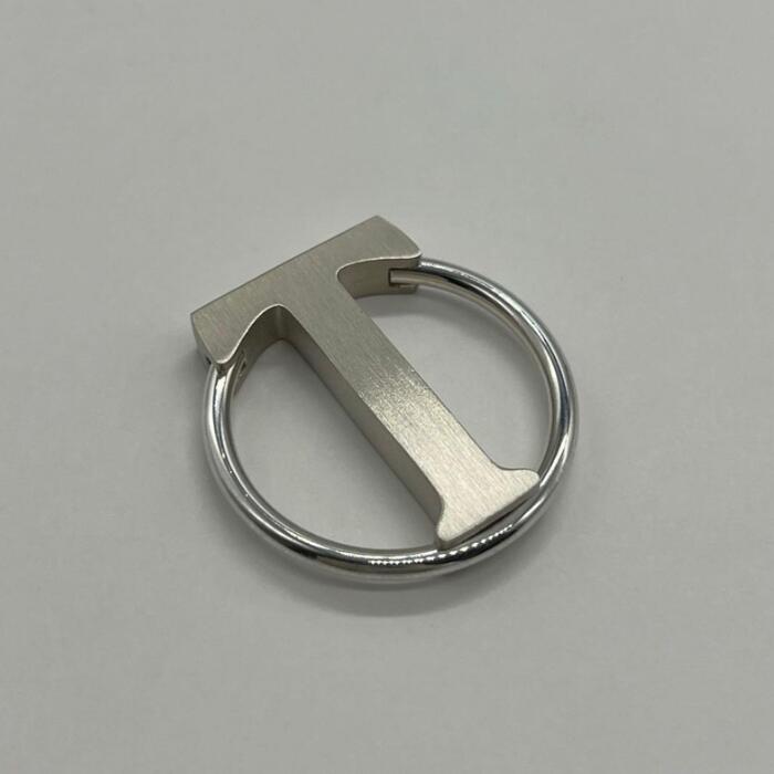 【中古】ティファニー TIFFANY Tモチーフ サークル キーリング ヴィンテージ