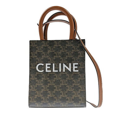 セリーヌ　CELINE　ミニ バーティカルカバ　194372BZK.04LU　トリオンフ キャンバス　レザー　タン　バッグ　ハンドバッグ　ショルダーバッグ　クロスボディバッグ　ミニバッグ　2WAY　ブランドバッグ　レディース