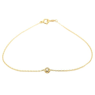 AHKAH アーカー ジェーン K18YG イエローゴールド ダイヤモンド 0.05ct 0.5g レディース ブレスレット アクセサリー ジュエリー JW BJ ブランドジュエリー 宝飾品