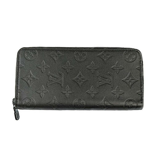 Louis Vuitton　LV　ルイヴィトン　ジッピーウォレット・ヴェルティカル　M62902　モノグラム・シャドウ　レザー　ブラック　財布　長財布　ロングウォレット　メンズ