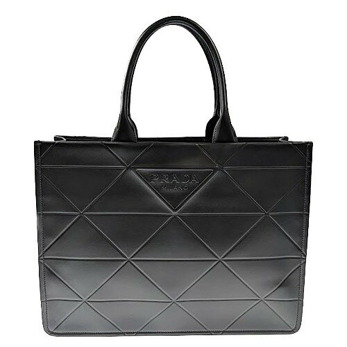 プラダ 通勤用・ビジネストートバッグ メンズ PRADA　プラダ　トライアングルロゴ レザー トートバッグ　2VG099　レザー　ブラック　ハンドバッグ　大容量　ユニセックス