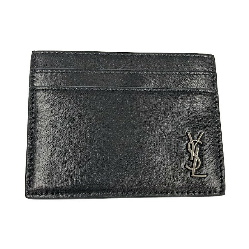 イヴ・サンローラン SAINT LAURENT　サンローラン　タイニー モノグラム カードケース　607603　レザー　ブラック　カードケース　パスケース　定期入れ　ユニセックス