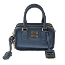 MIUMIU ミュウミュウ アルカディ 2WAYバッグ 5BB123 レザー ブルー BLUETTE バッグ ハンドバッグ ショルダーバッグ