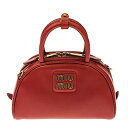 MIUMIU ミュウミュウ 2WAYバッグ 5BP085 レザー レッド バッグ ハンドバッグ ショルダーバッグ ミニバッグ レディース