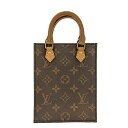 Louis Vuitton LV ルイヴィトン プティット・サックプラ M69442 ICチップ反応有 モノグラム レザー ブラウン バッグ ハンドバッグ ショ...