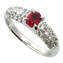 Pt900 ルビー×ダイヤモンド リング プラチナ ルビー 0.423ct ダイヤモンド 0.62ct アクセサリー ジュエリー JW 宝飾品 レディース ノーブランド 指輪 12号(4)