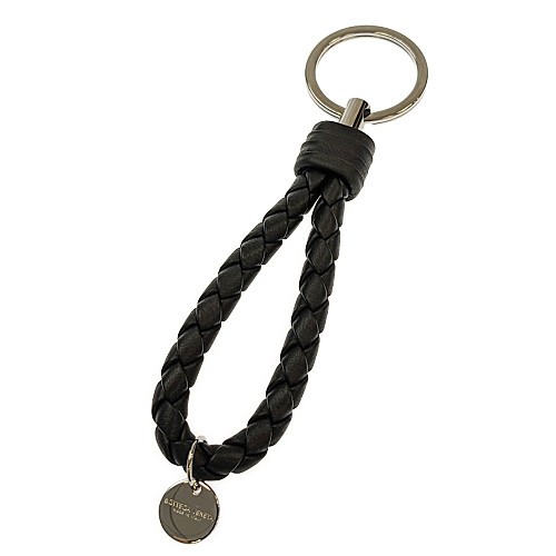 Bottega Veneta ボッテガヴェネタ イントレチャート キーリング キーホルダー 113539 レザー メタル ブラック シルバー アクセサリー 小物 ユニセックス Bottega Veneta ボッテガヴェネタ イントレチャート キーリング キーホルダー 113539 レザー メタル ブラック シルバー アクセサリー 小物 ユニセックス
