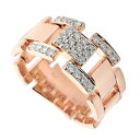 【ポイント5倍】9/15~17限定! K18 ダイヤモンドベルトリング 750 ピンクゴールド ダイヤモンド 0.47ct アクセサリー ジュエリー JW 宝飾品 レディース ノーブランド 指輪 18号