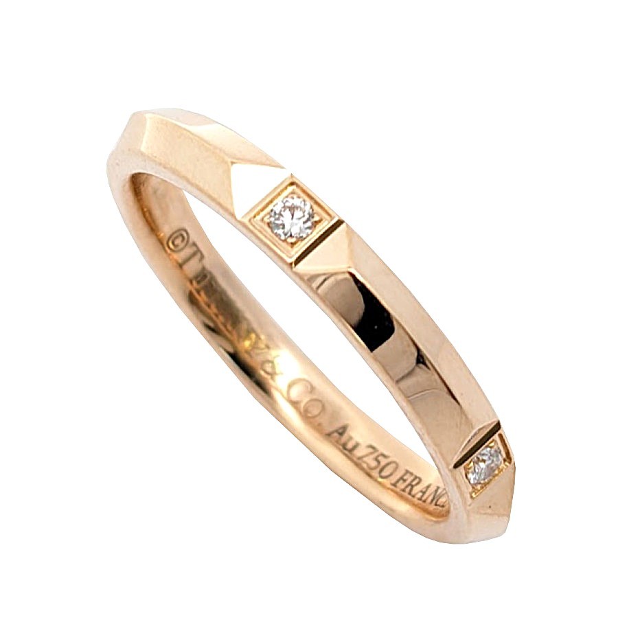 Tiffany&Co.　TIFFANY　ティファニー　トゥルー バンド　幅2.5mm　750PG　K18PG　ピンクゴールド　ダイヤモンド　アクセサリー　ジュエリー　JW　宝飾品　レディース　BJ　ブランドジュエリー　リング　指輪　9号　付属品　箱のサムネイル