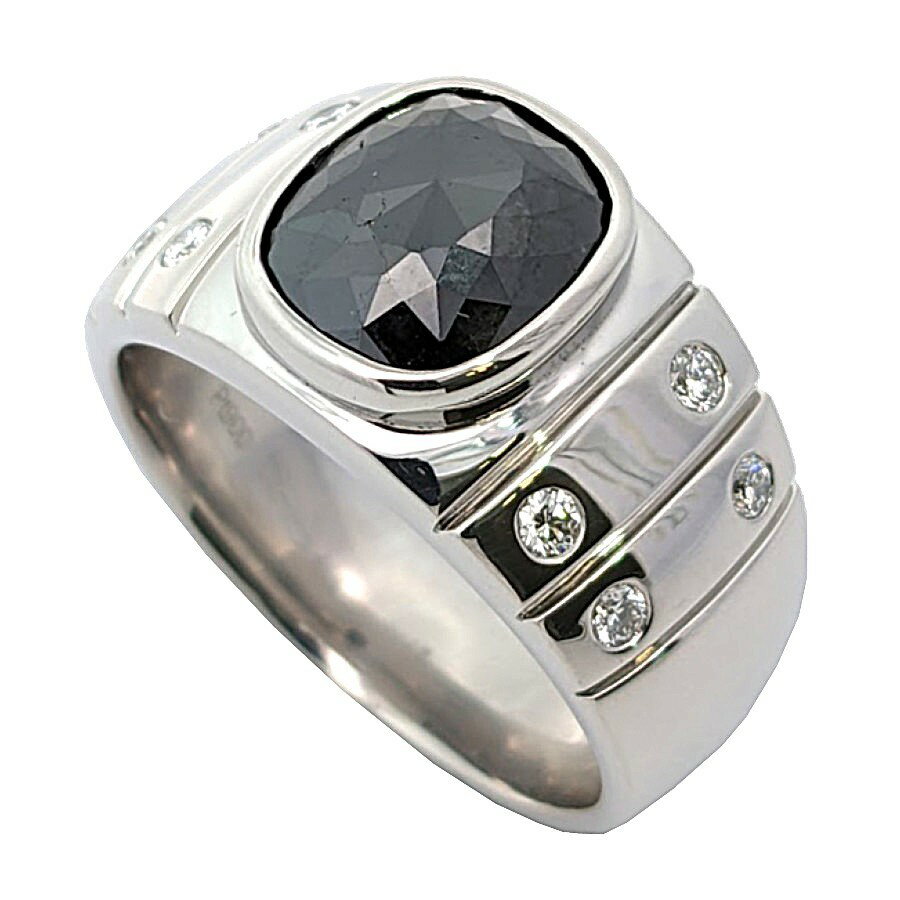 Pt900 ブラックダイヤモンド×ダイヤモンド リング プラチナ ブラックダイヤモンド 2.46ct ダイヤモンド 0.23ct アクセサリー ジュエリー JW...