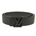 【ポイント5倍】9/15~17限定! Louis Vuitton LV ルイヴィトン ベルト・LV アエログラム M0425 85/34 レザー ブラック ファッション アクセサリー メンズ