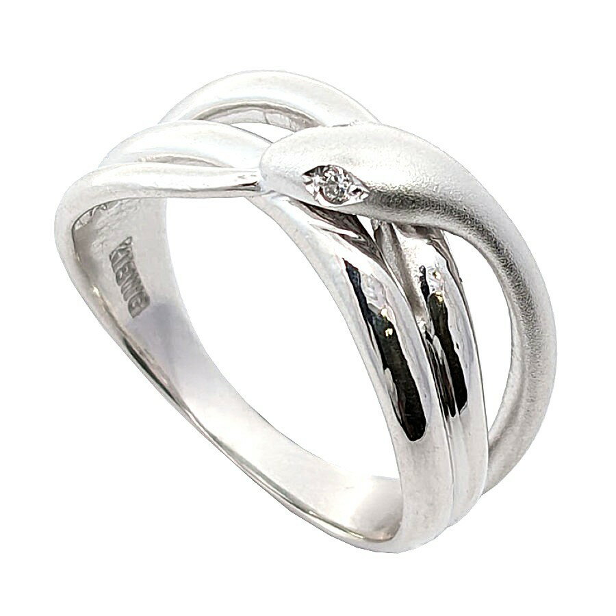 K18WGダイヤモンドスネークリン...