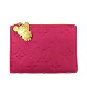 Louis Vuitton LV ルイヴィトン 村上隆 コラボ ポルトフォイユ・リサ M14087 ICチップ反応有 モノグラム・アンプラント レザー ピンク 財布 二つ折り コンパクトウォレット