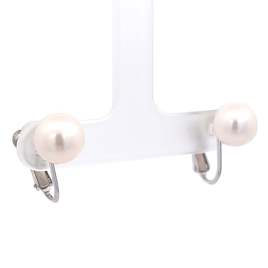 K14WG　パールイヤリング　ホワイトゴール　パール　8.0mm　アクセサリー　ジュエリー　JW　宝飾品　レ..
