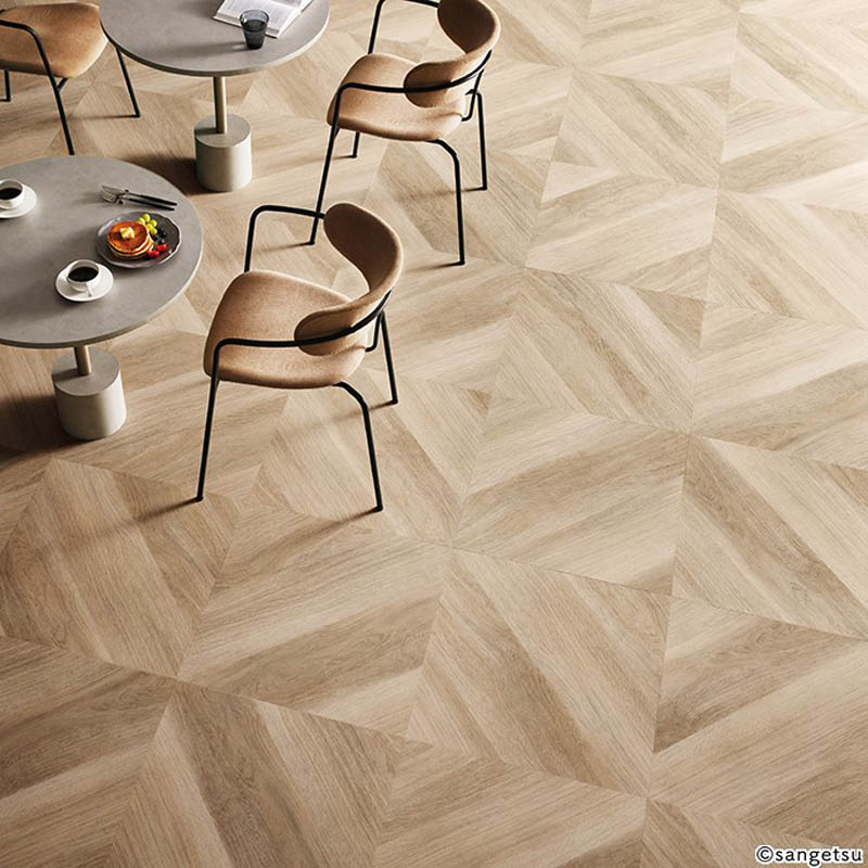 【最大2000円クーポン★全品P2倍】フロアタイル サンゲツ WD-2115,WD-2116 ウッド スプレッドパーケット 1枚から販売します 609.6×609.6×2.5mm 参考：1ケース=12枚入 約4.46m2 FLOOR TILE フロアタイル 2023-2026