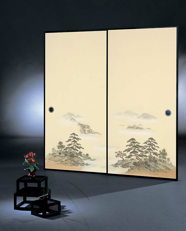 【10/24 20時〜P2倍＆最大1000円OFFクーポン】高級織物襖紙 株式会社太陽 朱雀第11集 品番：167 2枚組 標準サイズ(巾97cm×丈203cm)単位販売 柄の高さ88cm シックハウス対策