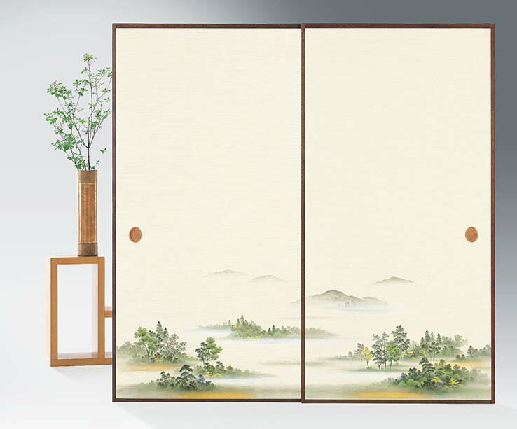 【最大500円OFF★P2倍】織物襖紙 株式会社太陽 近江第10集 905 2枚組 二間半 巾120cm×丈203cm 単位販売 ..