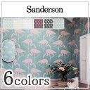 輸入壁紙 イギリス製 Sanderson(サンダーソン)：Sanderson(サンダーソン) 品番：214563,214564,214565,214567,214568,214569 Flamingos 1ロール(巾68.6cm×10.05m)単位販売 紙 F☆☆☆☆ 不燃