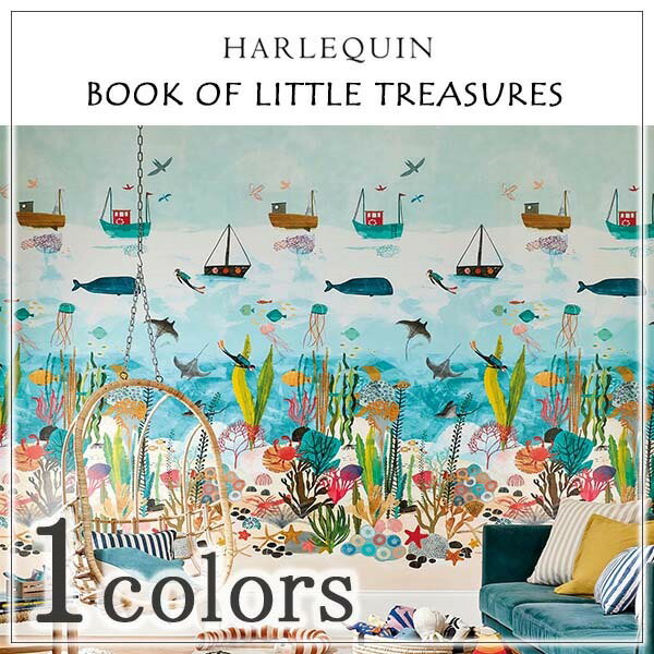 【BF限定★最大5000円OFF&P2倍】壁紙 クロス のりなし 輸入壁紙 イギリス製 BOOK OF LITTLE TREASURES HARLEQUIN ハ...