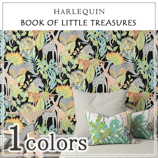 【最大1万円OFFクーポン★P2倍】壁紙 クロス のりなし 輸入壁紙 イギリス製 BOOK OF LITTLE TREASURES HARLEQUIN ハーレクイン 品番 112649 Into the Wild 1ロール 巾52cm×10m単位販売 不織布 F☆☆☆☆ 不燃