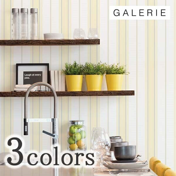 輸入壁紙/イギリス製/PLAINS&STRIPES（プレーンズ＆ストライプス）：GALERIEメーカー品番：G67573,G67577,G67578/1ロール（53×10m）単位販売/不織布/F☆☆☆☆/準不燃
