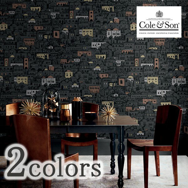 【最大2000円OFFクーポン有!】壁紙 クロス のりなし 輸入壁紙 イギリス製 Cole&SonSelection コール＆サンセレクション Cole&Son品番 114/7013 114/7014 Mediterranca 1ロール 巾52cm×10m単位販売 不織布 F☆☆☆☆ 準不燃