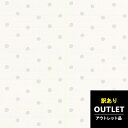 【4/24 20時～P5倍＆最大2000円OFFクーポン】壁紙 約5m(5.3m) 1巻 アウトレット 訳あり品 輸入壁紙 ドイツ製 rasch 2019 品番：613421 巾53cm ホワイト 白 グレー 水玉 ドット柄 不織布 不織布 F☆☆☆☆ 準不燃