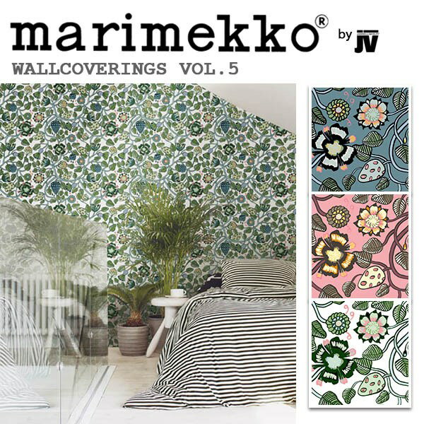輸入壁紙 フィンランド(生産はイタリア)製 Marimekko5(マリメッコ5)：marimekko(マリメッコ) 品番：23330,23331,23332 PieniTiara 1ロール(巾70cmx10.05m)単位販売 不織布 F☆☆☆☆ 不燃のサムネイル