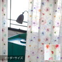 Disney シアーカーテン MICKEY ミッキー Aroma / アロマ (メーカー直送品)【ウォッシャブル/レースカーテン/花柄/ホワイト/ピンク】