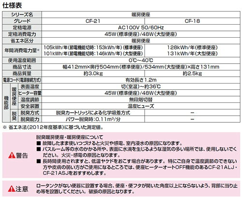 リフォームネクストのLIXIL 暖房便座 大型サイズ スローダウン機構付 ワンタッチ着脱式 フタ付 CF-18ALJ｜アングル3