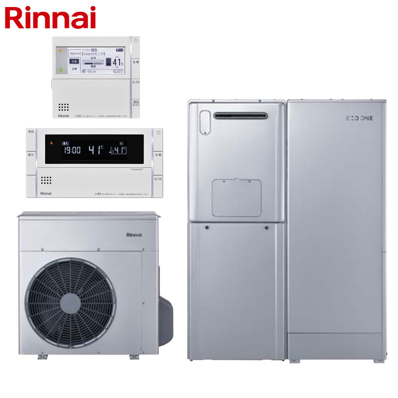 【送料無料】リンナイ ハイブリッド給湯器 エコワンX5セット シングル 70L 分離 隣接設置 Plug-In フル..