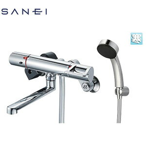乐天商城 - SANEI 浴室用蛇口 壁 浴槽・洗い場兼用 サーモスタット付シャワーバス混合水栓 寒冷地 SK18141K-S9L17