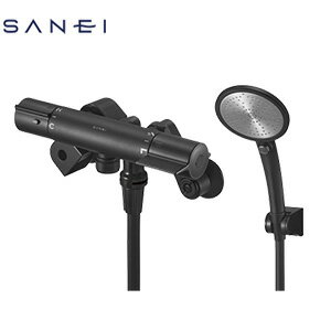 Rakuten - SANEI ●浴室用蛇口 壁 洗い場専用 サーモスタット付シャワーバス混合水栓 手元スイッチ マットブラック 一般地 SK18CT5-N-MDP