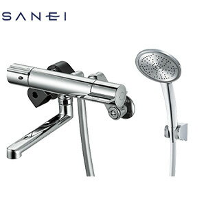 三栄水栓製作所 浴室用蛇口 壁 浴槽・洗い場兼用 サーモスタット付シャワーバス混合水栓 スパウト170mm クロム 一般地 SK18C-5