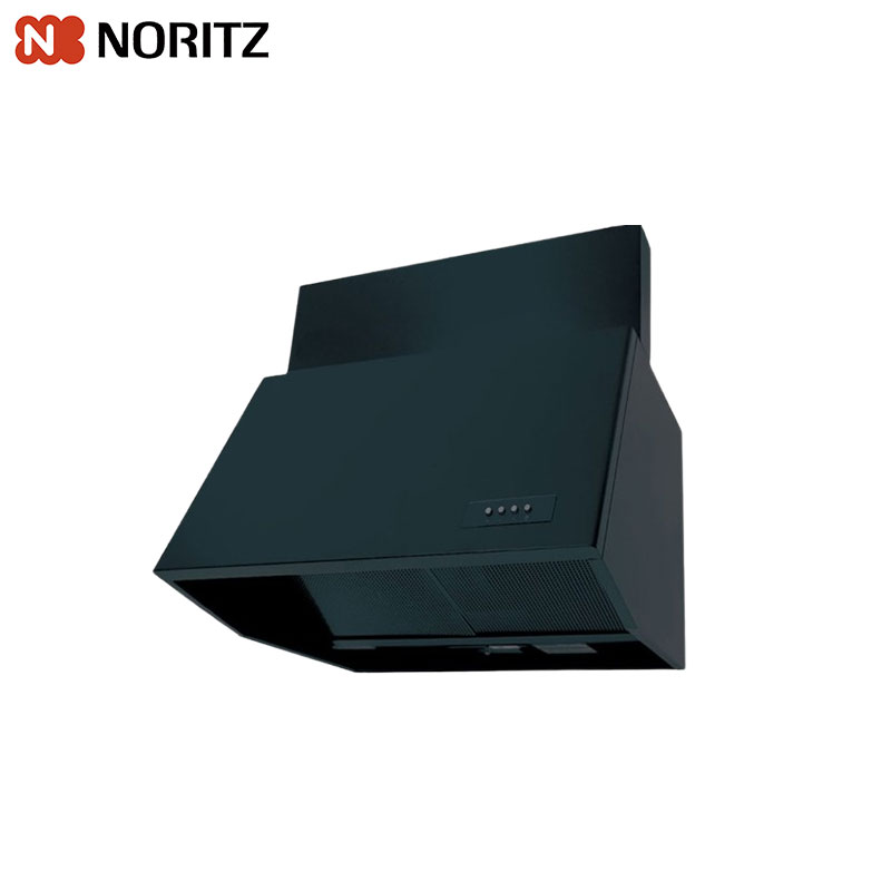 Rakuten - ノーリツ レンジフード シロッコファン 幅75cm 総高さ70cm ブーツ型 前幕板付属 ブラック NFG7B07BA